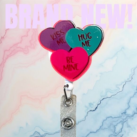 Valentine's Day Candy Heart Badge Reel - Picture 3 of 3